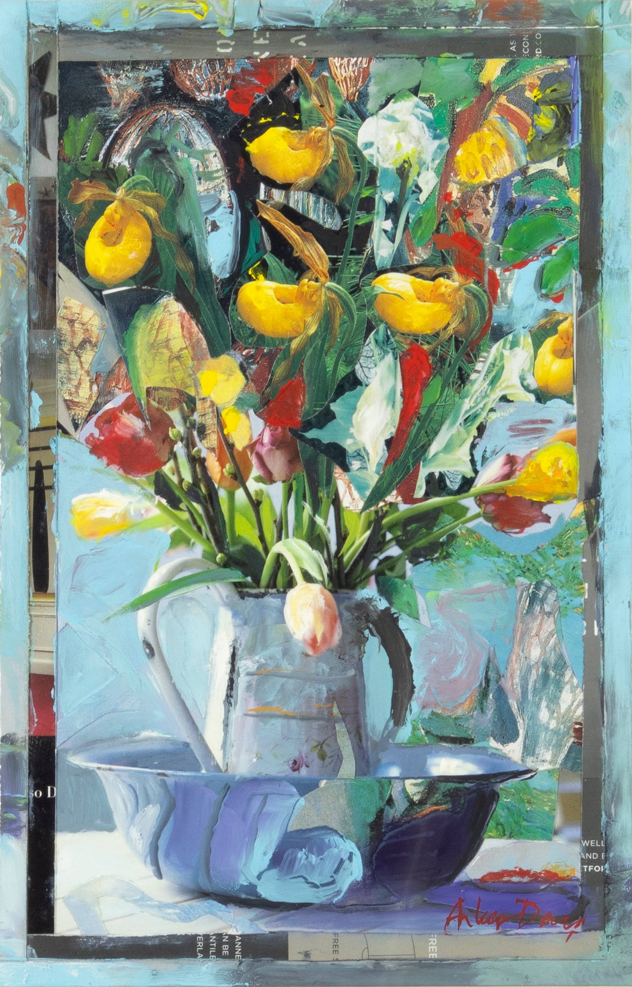 Arless Day (1951- ), Flowers Flowers Flowers: Arless Day (1951- ) Flowers Flowers Flowers Medium: mixed media and gouache on board Dimensions: 10 3/4 x 6 7/8 Framed Dimensions: 21 x 16 5/8 x 1 1/4 Signature signed lower right: Arless Day Provenan