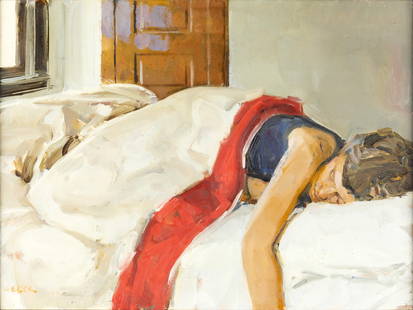 Philip Geiger (1956- ), My November Guest: Philip Geiger (1956- ) My November Guest Medium: oil on panel Dimensions: 12 x 16 Framed Dimensions: 13 3/16 x 17 3/16 x 1 1/2 Signature signed lower left: Geiger Provenance From a Private Collection