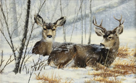 Ray Young (1958-2005), Silent Snow - Mule Deer, 1991