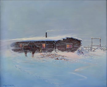 C.R. Cheek (1937- ), Winter Cabin