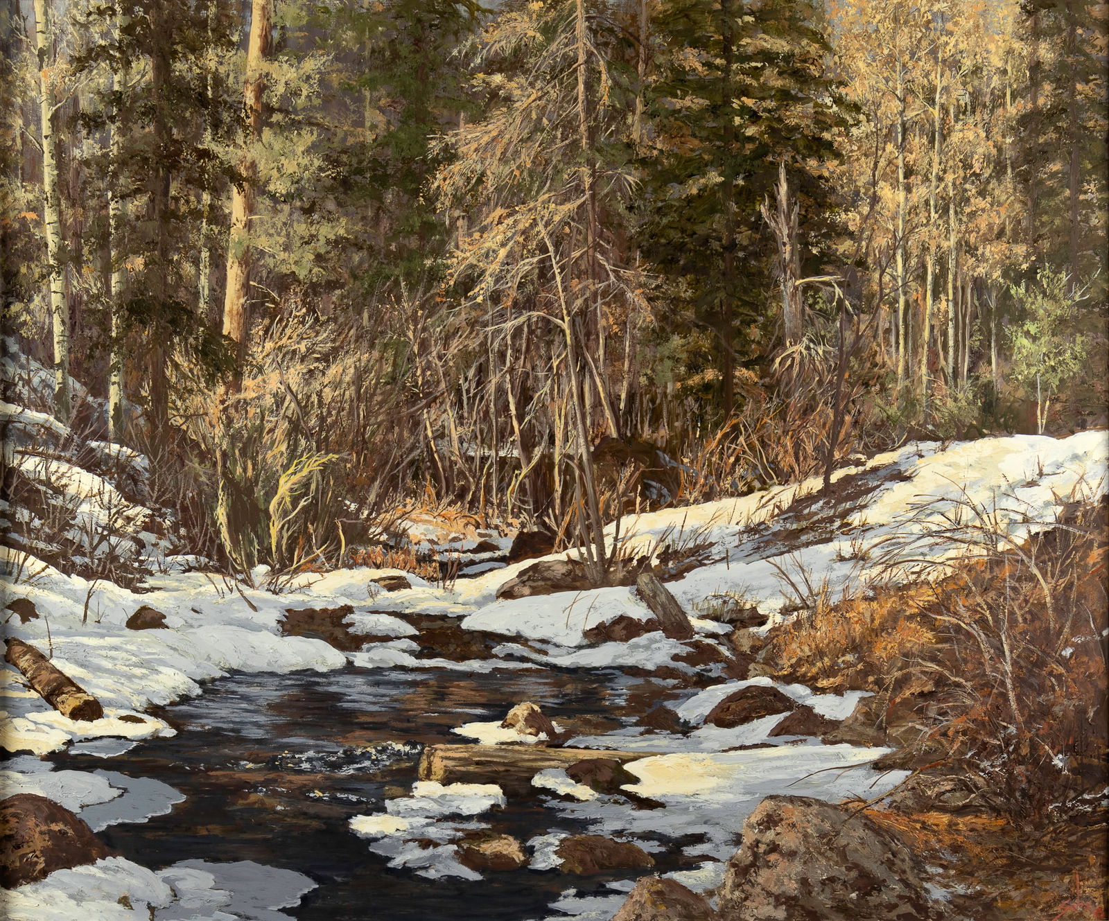 Betty Sabo (1928-2016), Winter Stream (1 of 3)