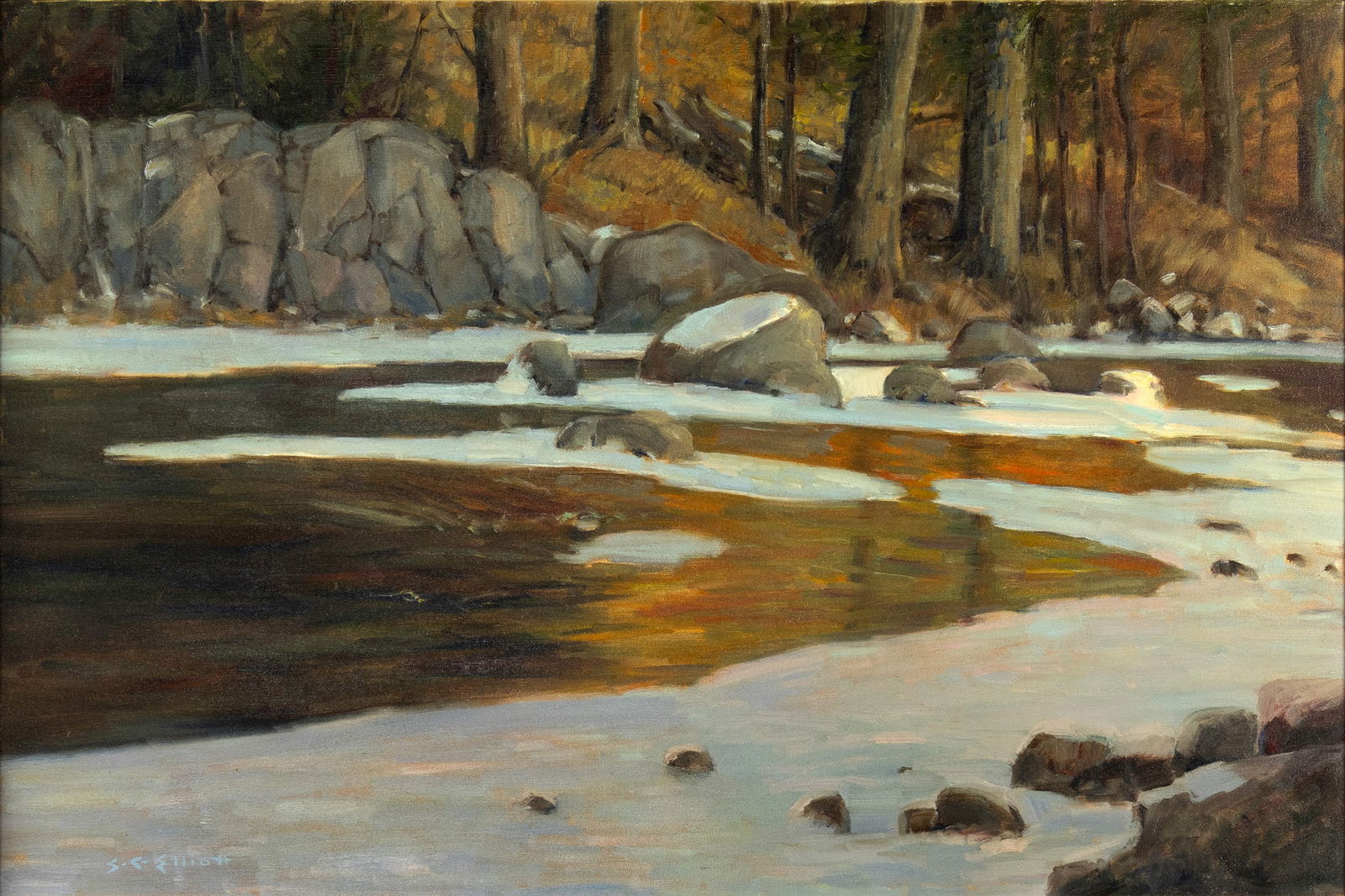 Stephen Elliott (1943-2021), Narrows Park in Winter, 1996 (1 of 3)