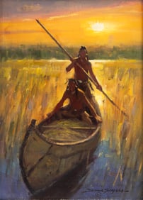 Duane Bryers (1911-2012), Wild Rice Harvest