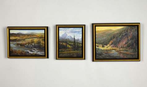Rod Crossman (1952- ), Three Landscapes