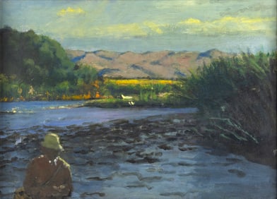 E. M. Saniga (20/21st century), A Study for Self Portrait in a Western Landscape, 2001
