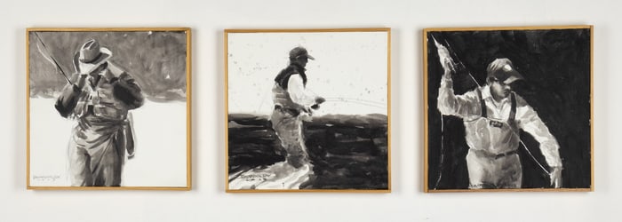 Duke Beardsley (1969- ), Set of Three: Fly Fishing, 2003