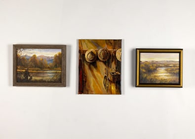 Rod Crossman (1952- ), Set of Three Sporting Scenes
