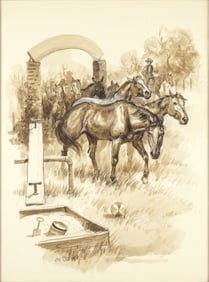Joe Beeler (1931-2006), The Last Trail Ride through Downtown Dallas