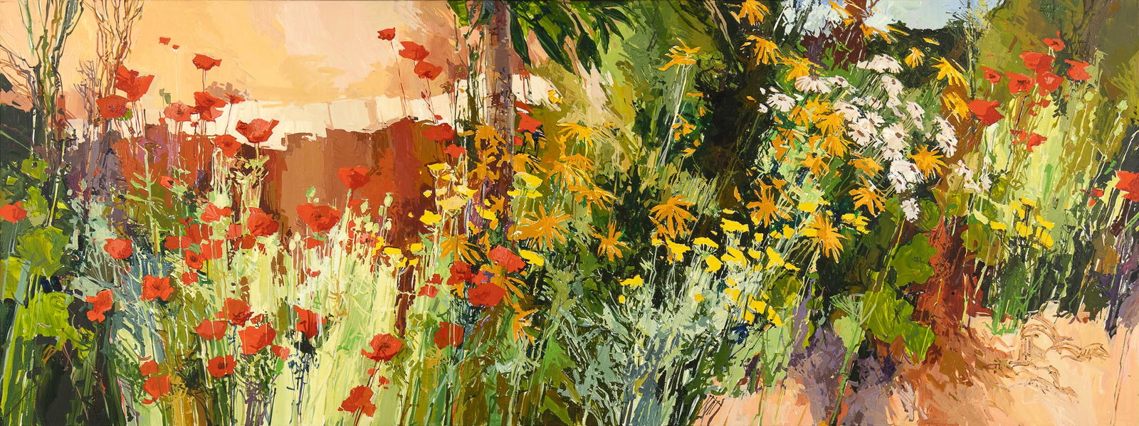 Douglas Atwill (1933- ), Westgarden with Rudbeckia & Poppies (1 of 3)