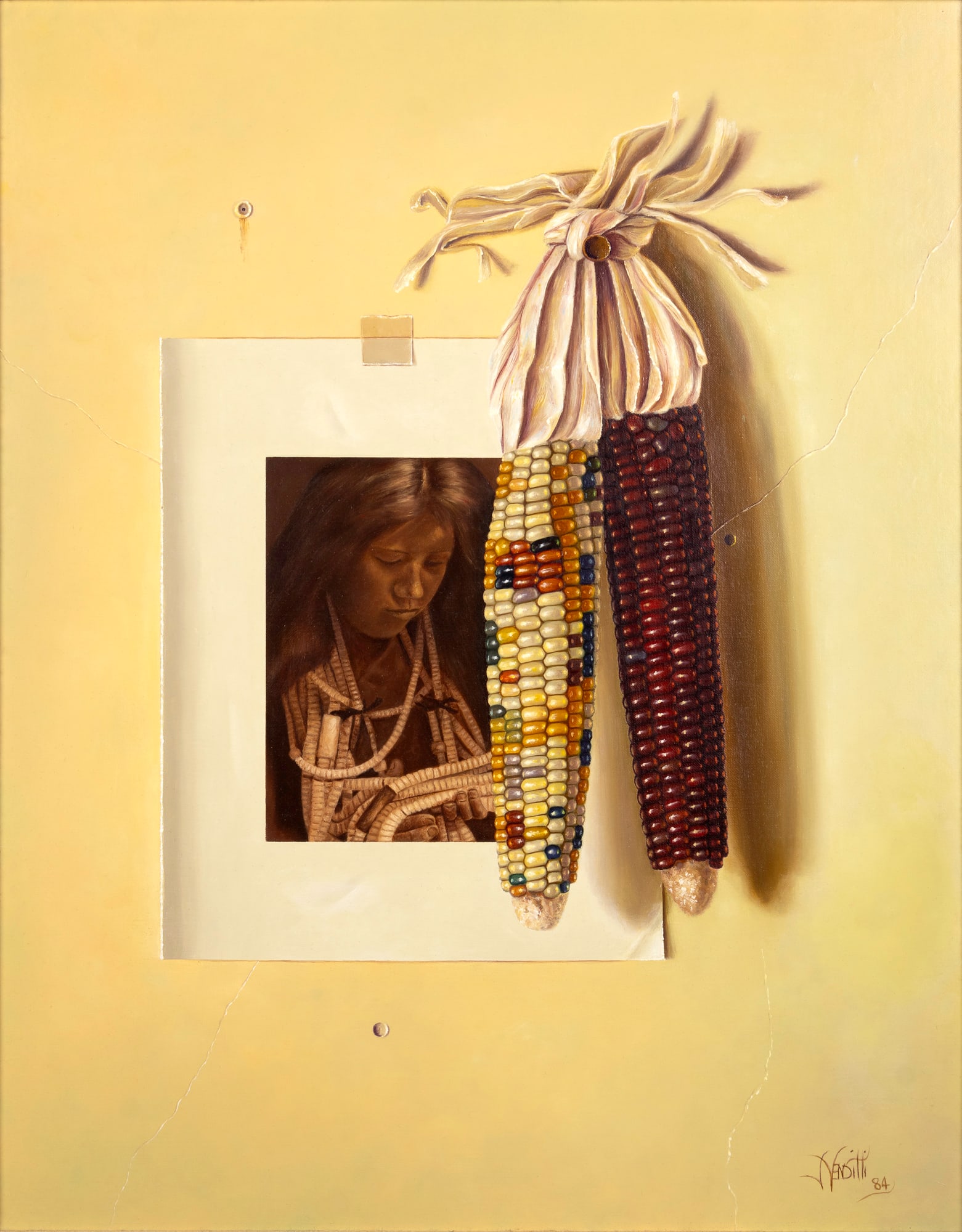 Jerry Venditti (1942- ), Woman with Corn, 1984 (1 of 3)