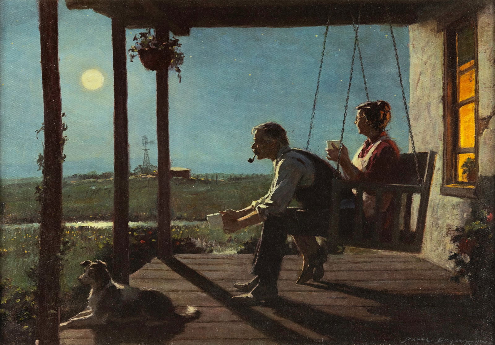 Duane Bryers (1911-2012), Moonlit Porch (1 of 3)