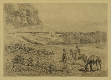 Edward Borein (1872-1945): The Gossips, Chinle, Arizona