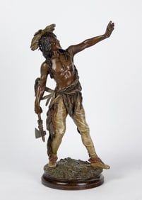 Franz Xavier Bergmann (1861-1936): Indian with Tomahawk