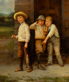 Karl Witkowski (1860-1910): Three Little Rascals