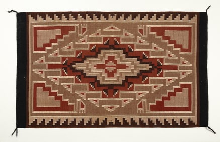 Unknown (20th/21st Century): Coal Mine Mesa Navajo Rug, c. 1970