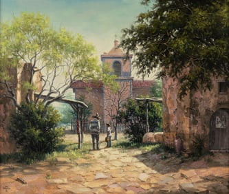 Jack Sorenson (1955- ): Me and Grandpa, 1989