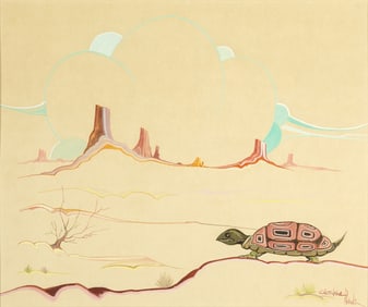David Chethlahe Paladin (1926-1984): Little Tortoise in the Dream Desert