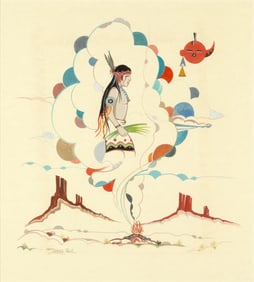 David Chethlahe Paladin (1926-1984): Volcano Fire Spirit