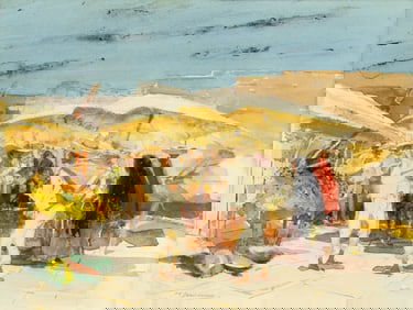 Oscar E. Berninghaus (1874-1952): Mexican Market Scene