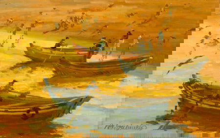 John Pototschnik (1946- ): Boats of Cascais
