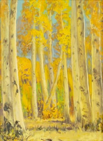 Rod Goebel (1946-1993): Canyon Aspens
