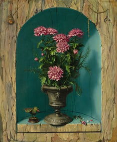 Raymond A. Whyte (1923-2003): Flowers in a Blue Niche, 1965-1969