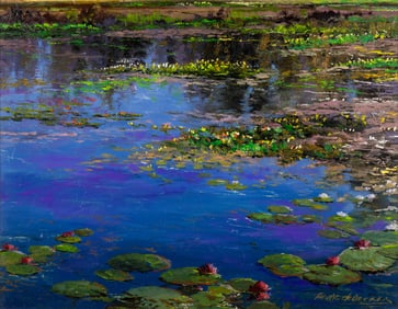 Thomas deDecker (1951- ): Tranquil Pond, 2025