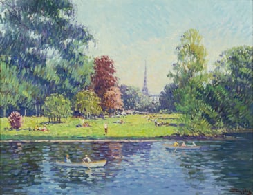 Niek Van der Plas (1954- ): Bois de Boulogne, Paris