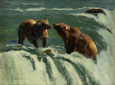 Stephen C. Elliott (1943- ): Brooks Falls, 1997