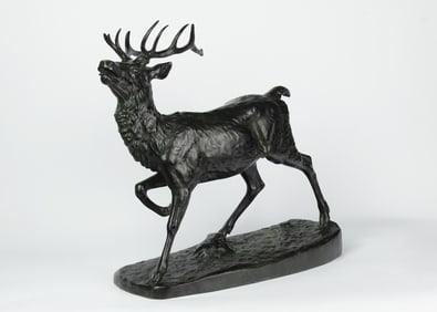 Antoine-Louis Barye (1796-1875): Standing Stag