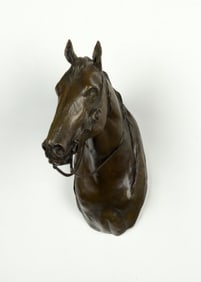 Herb Mignery (1937- ): Charlie Russell Rider Horse Head