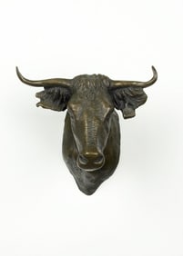 Herb Mignery (1937- ): Charlie Russell Rider Steer Head