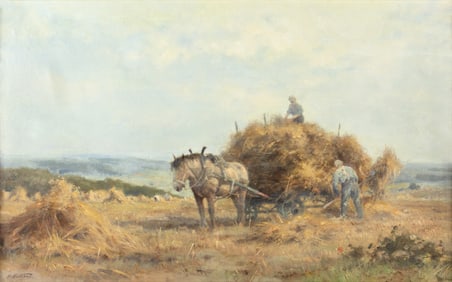 Jan Holtrop (1917-1995): Harvesting Oats Near Groesbeek, Holland