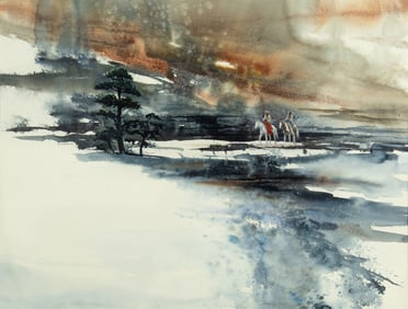 Milton Lewis (1940- ): Journey Across the Winter Plains, 1993