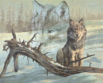 Kobus Moller (1949- ): Timber Wolf, 1991