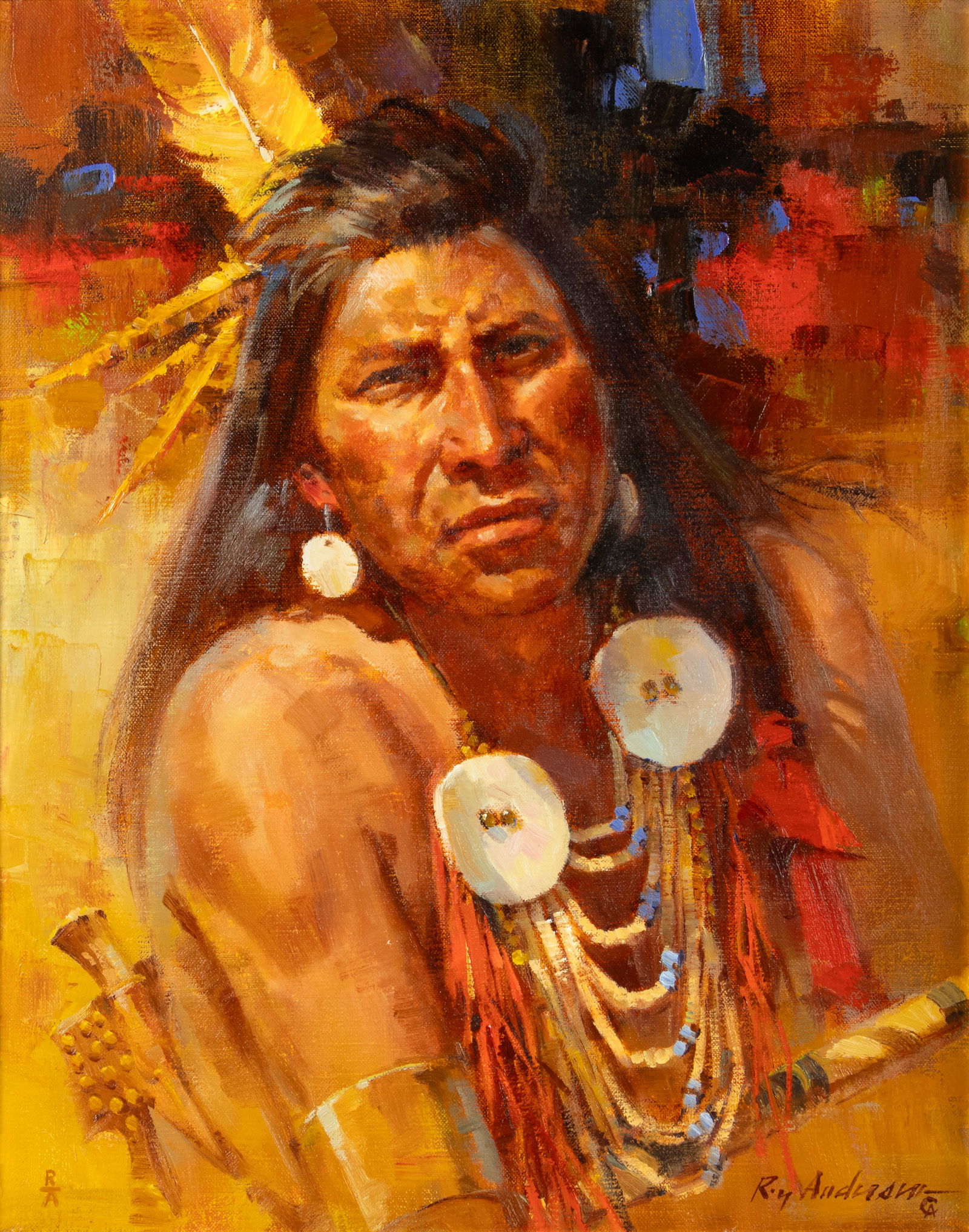 Roy Andersen (1930-2019), Crane in the Sky: Roy Andersen (1930-2019), Crane in the Sky Medium: oil on canvas Dimensions (in.): 18 x 14 Framed Dimensions (in.): 26 3/4 x 23 x 3 1/2 Signature signed lower right: Roy Andersen (artist cipher) <