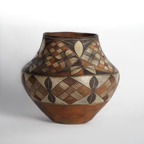 Acoma Polychrome Olla, c. 1900