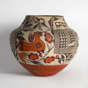 Acoma Polychrome Olla, c. 1900