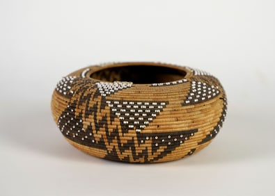 Pomo Coiled Gift Basketry Bowl, c. 1910