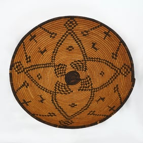 Apache Tray with Cactus Flower Design, c. 1910