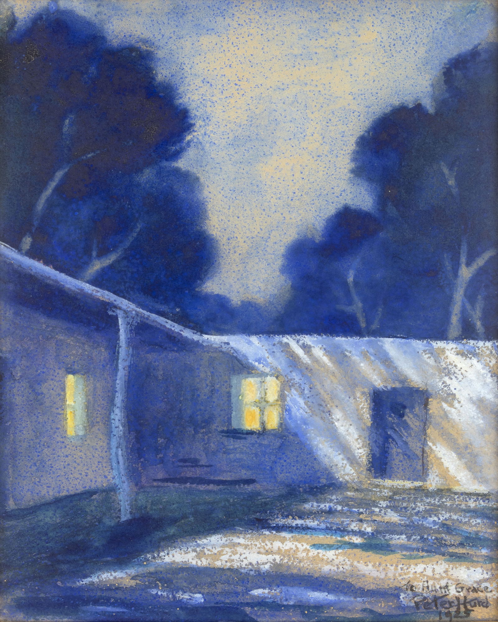 Peter Hurd (1904-1984), Adobe, 1925: Peter Hurd (1904-1984), Adobe, 1925 Medium: gouache on paper Dimensions (in.): 9 1/4 x 7 1/2 Framed Dimensions (in.): 15 5/8 x 13 3/4 x 2 Signature signed and dated lower right: Peter Hurd 1925 <