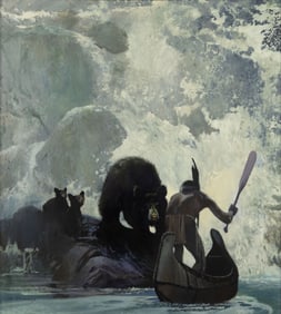 Oleg Stavrowsky (1927-2020), Wild Encounter, 1984