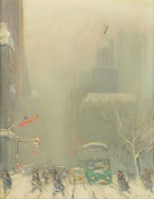 Johann Berthelsen (1883-1972), Fifth Avenue in the Snow