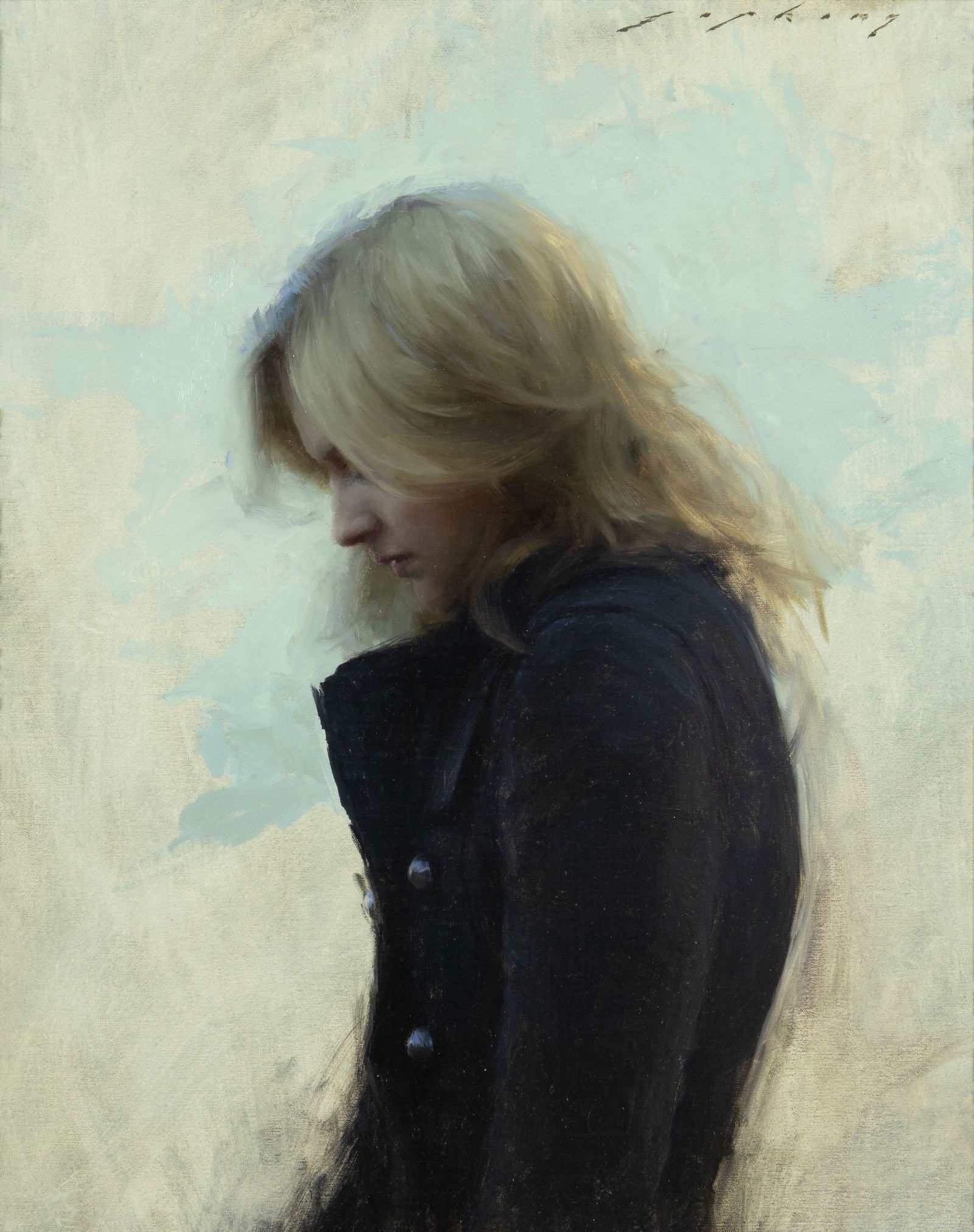 Jeremy Lipking (1975- ), Chelsey: Jeremy Lipking (1975- ), Chelsey Medium: oil on board Dimensions (in.): 20 x 16 Framed Dimensions (in.): 30 x 26 1/8 x 1 3/8 Signature signed upper right: Lipking Provenance Waterhouse G