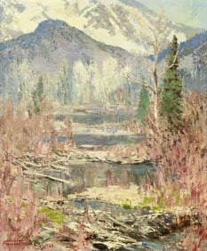 Fremont Ellis (1897-1985), Beaver Ponds in Snowy Spring, 1963