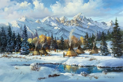 Joni Falk (1933- ), Camp in Winter, 1985