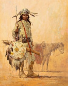 Kenneth Riley (1919 -2015), Chiricahua Warrior, 1979
