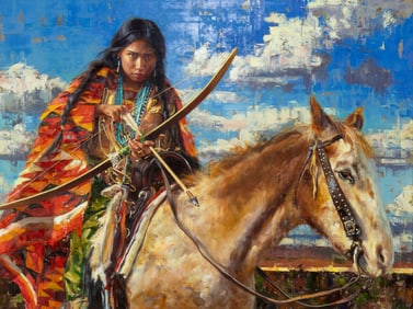 Jeremy Winborg (1979- ), She Rides a Pale Horse, 2019