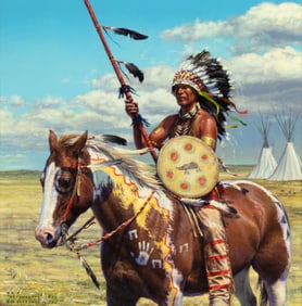 Bob Coronato (1970- ), Granddad's Captured Crow Medicine Shield, 2009