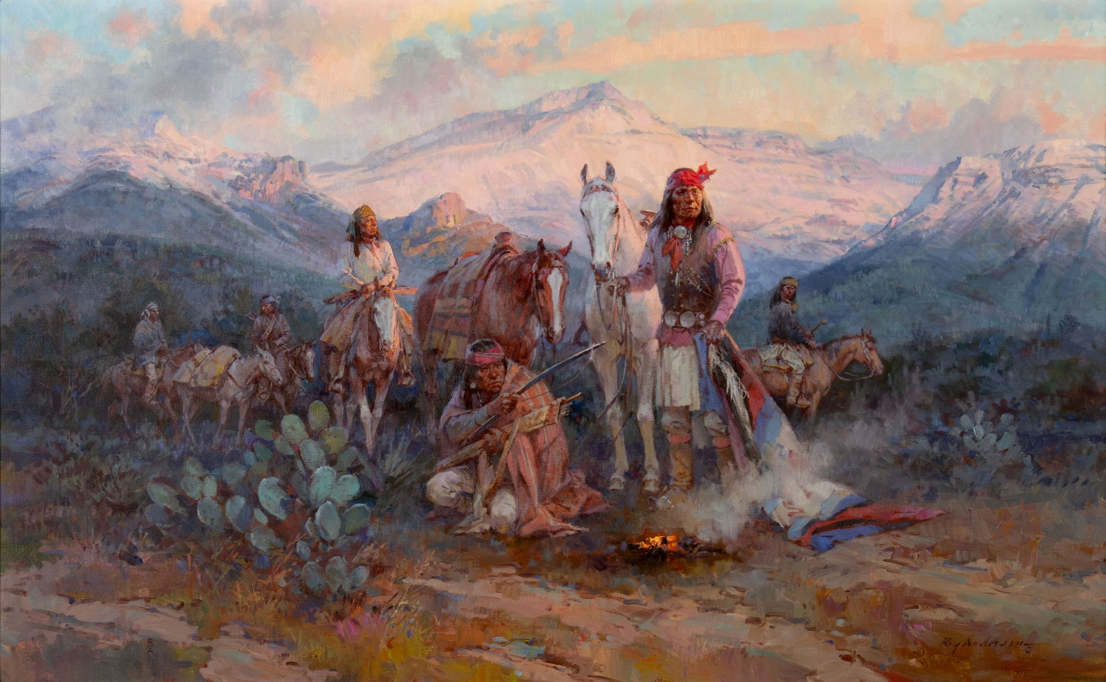 Roy Andersen (1930-2019), When the Answer Comes: Roy Andersen (1930-2019), When the Answer Comes Medium: oil on canvas Dimensions (in.): 30 x 48 Framed Dimensions (in.): 44 3/4 x 62 3/4 x 3 3/4 Signature signed lower right: Roy Andersen (artist ciph